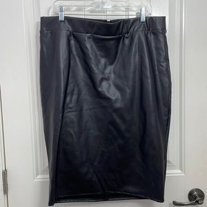 Black pleather skirt